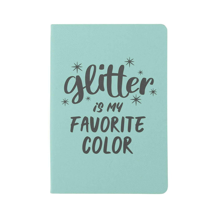 Craft Express 2 Pack Teal Engraving Vegan Leather Notebooks.