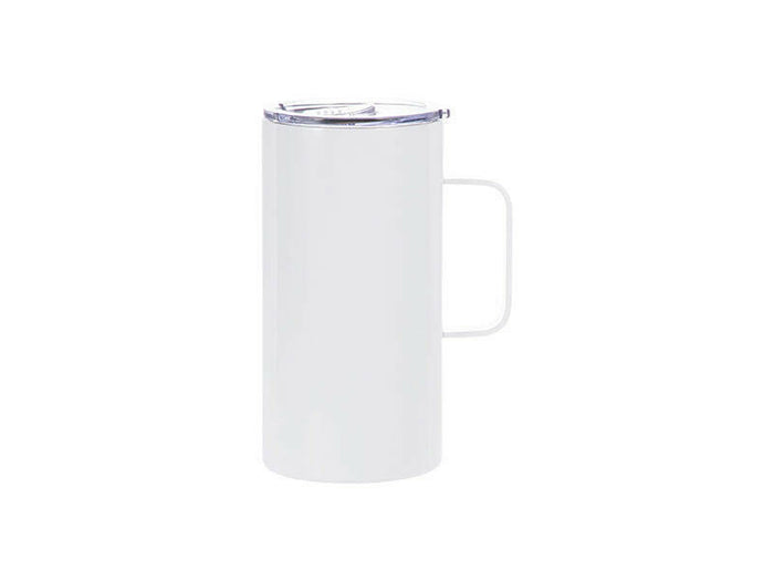 Craft Express 4 Pack 20oz Stainless Steel Sublimation Handled Mugs with Slide Lids.