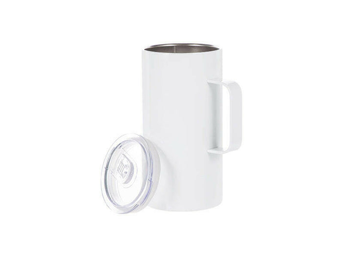 Craft Express 4 Pack 20oz Stainless Steel Sublimation Handled Mugs with Slide Lids.