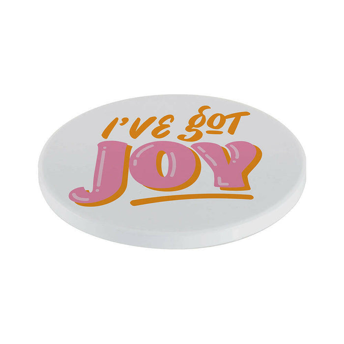 Craft Express 4 Pack 3.5" Round Ceramic Sublimation Coasters – Glossy White with Cork Back.