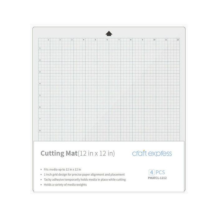 Craft Express 4 Pack 12" x 12" Square Cutting Mats – Reusable & Self-Healing.