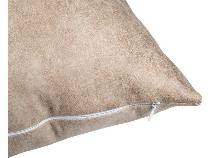 Craft Express 4 Pack Brown Vegan Leather Sublimation Pillow Covers – 18"x18" with Zipper.