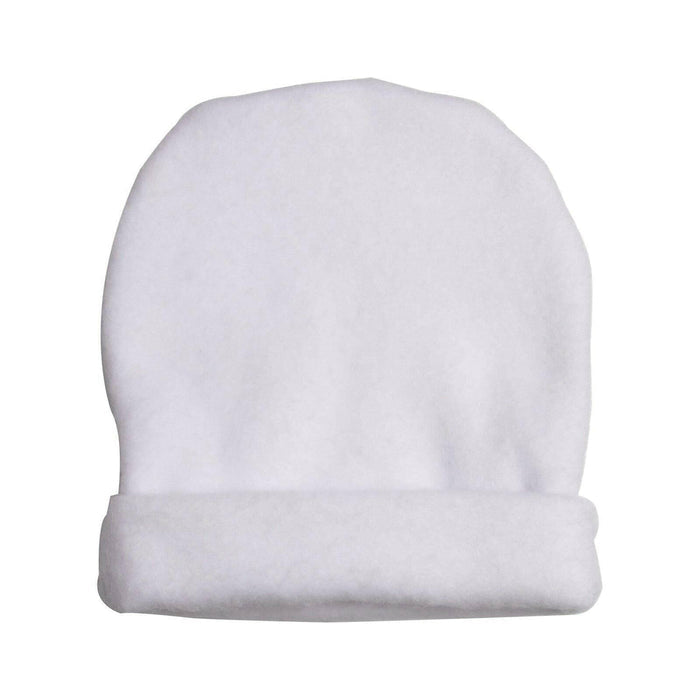 Craft Express 4 Pack Fleece Sublimation Baby Hats – Soft White Beanie Blanks.