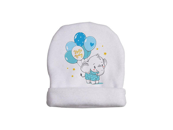 Craft Express 4 Pack Fleece Sublimation Baby Hats – Soft White Beanie Blanks.