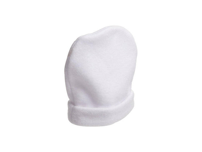 Craft Express 4 Pack Fleece Sublimation Baby Hats – Soft White Beanie Blanks.