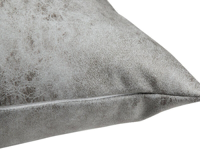 Craft Express 4 Pack Grey Vegan Leather Sublimation Pillow Covers – 18"x18" with Zipper.