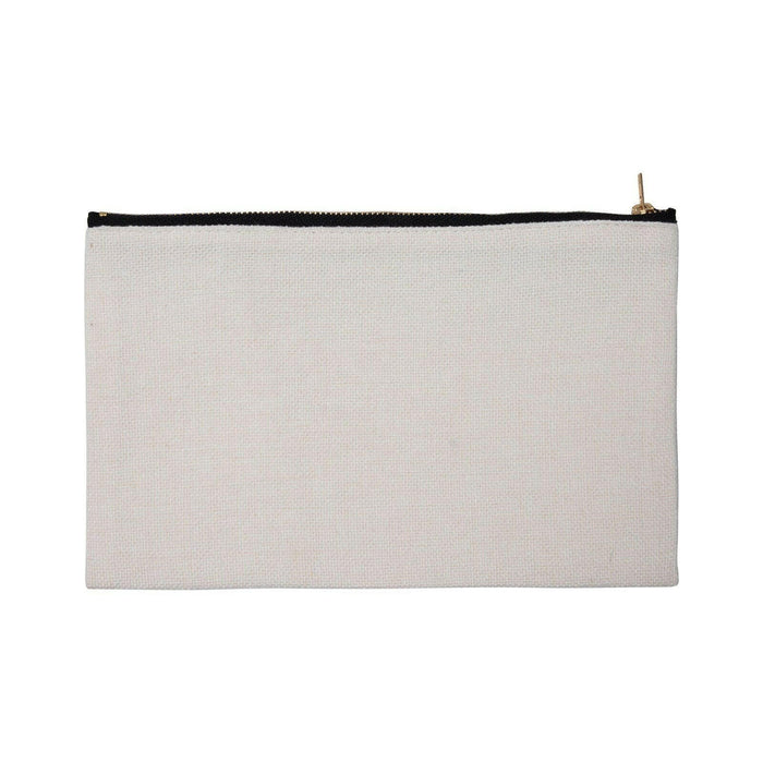Craft Express 4 Pack Linen Sublimation Cosmetic Bags – 9"x6" with Zipper.