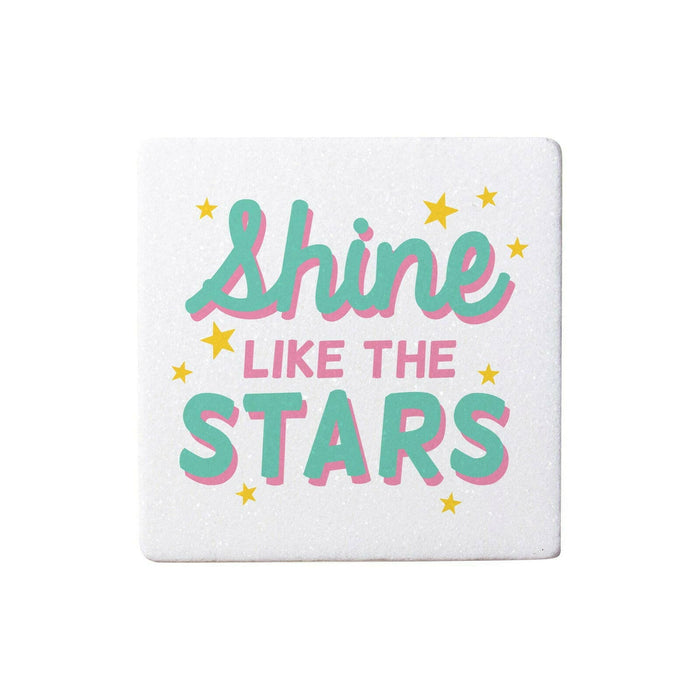 Craft Express 4 Pack Square Marble Sublimation Coasters – 4"x4" White Stone Blanks.