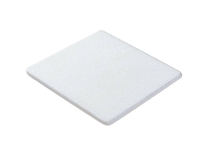 Craft Express 4 Pack Square Marble Sublimation Coasters – 4"x4" White Stone Blanks.