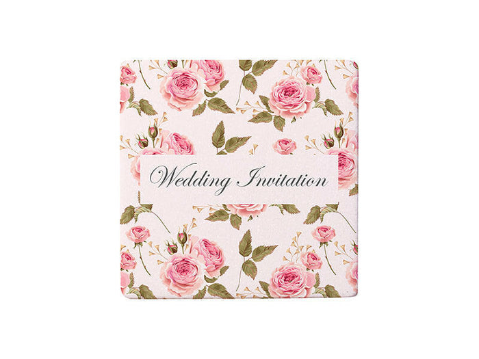 Craft Express 4 Pack Square Marble Sublimation Coasters – 4"x4" White Stone Blanks.