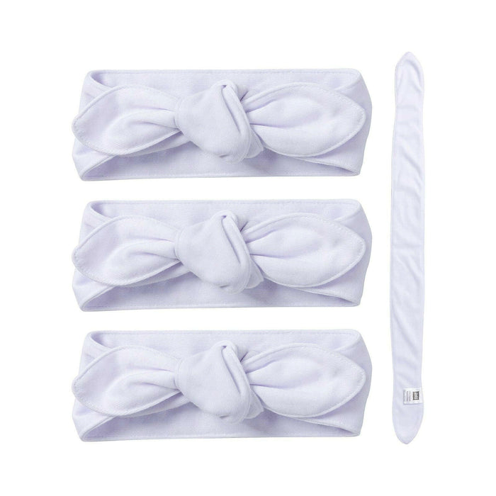 Craft Express 4 Pack Sublimation Baby Headbands – Soft White Blanks for Infants.