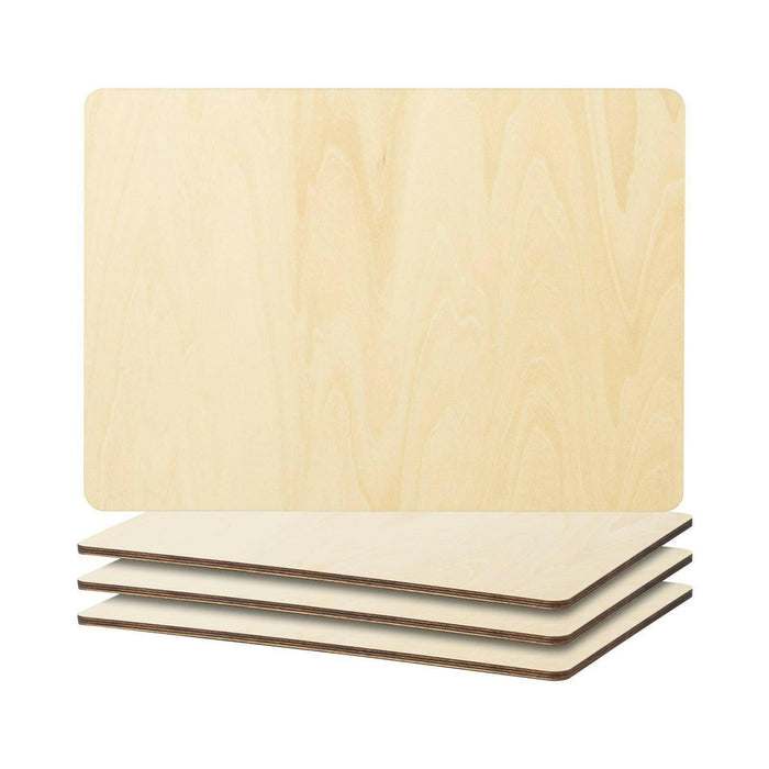 Craft Express 4 Pack Sublimation Plywood Placemats – 11.8" x 8.2" MDF Blanks.