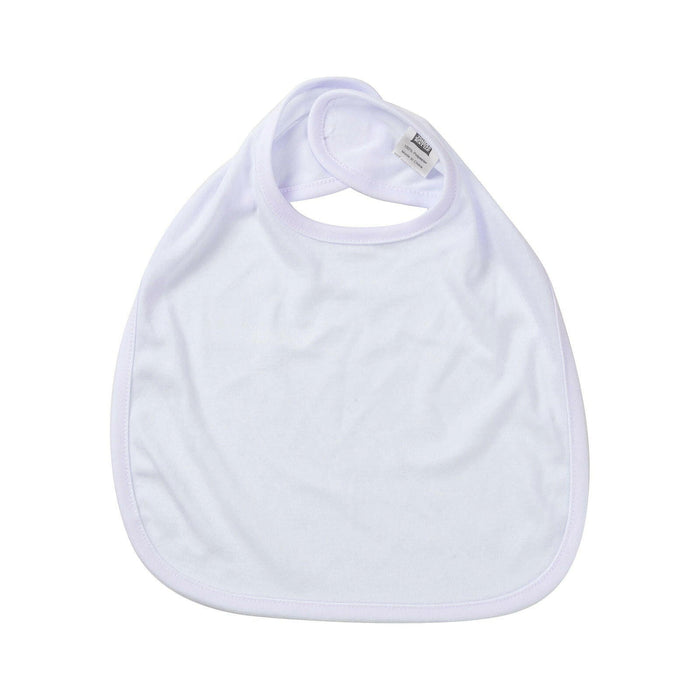 Craft Express 4-Pack Sublimation White Baby Bibs – Soft Blanks for Custom Gifts.