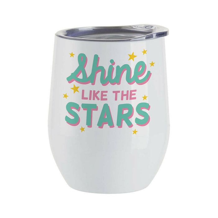 Craft Express 6 Pack Stainless Steel Sublimation Wine Tumblers – 12oz with Lids.