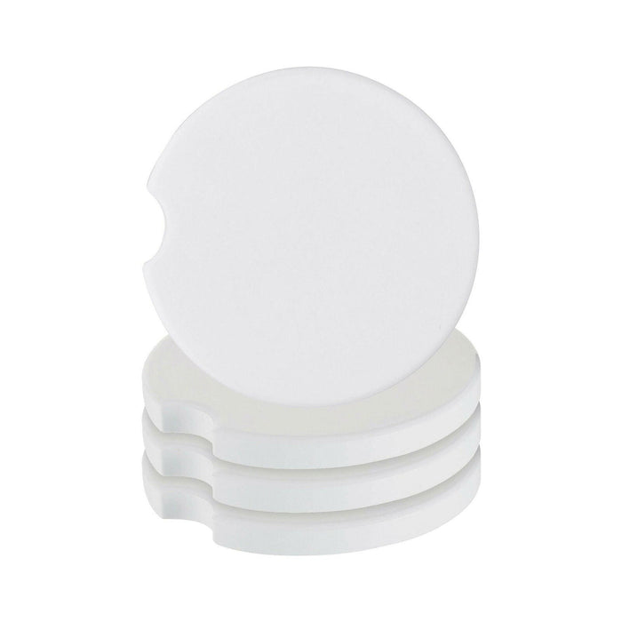 Craft Express 4 Pack Ceramic Sublimation Car Coasters – Sublimation-Ready Blanks.