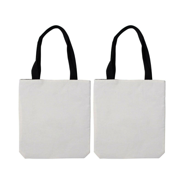 Craft Express 2 Pack Linen Sublimation Tote Bags – 15"x16" with White Panel.