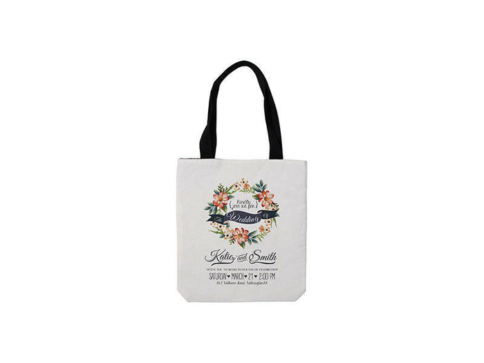 Craft Express 2 Pack Linen Sublimation Tote Bags – 15"x16" with White Panel.