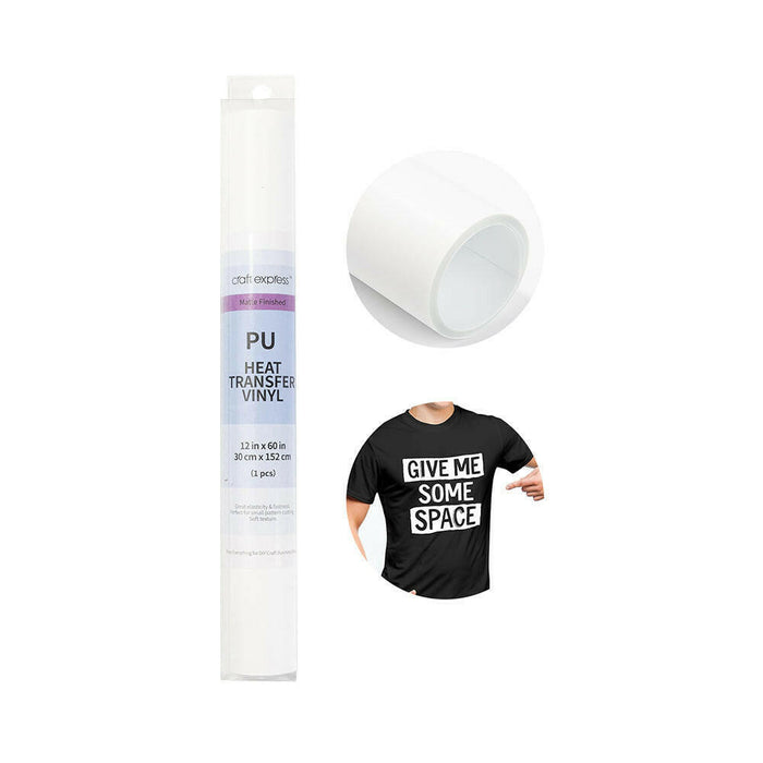 Craft Express Matte Heat Transfer Vinyl Roll – 12" x 10FT.