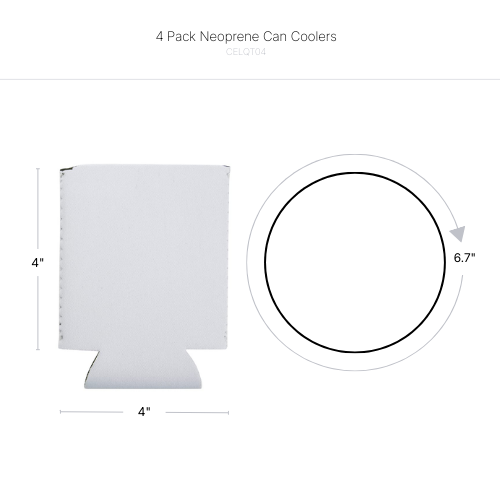 Craft Express Sublimation Neoprene Can Coolers – 12oz White