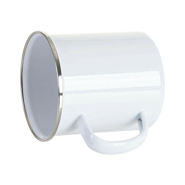 Craft Express White 17oz Camping Mug – Sublimation-Ready Enamel Mug.