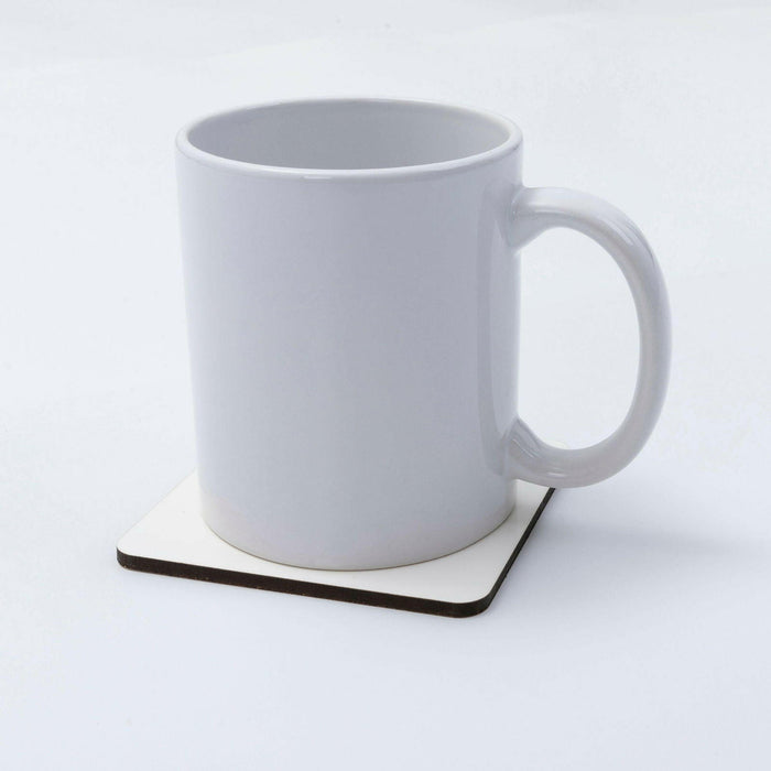 Craft Express 4-Pack White Square Coasters – Sublimation Hardboard Blanks.