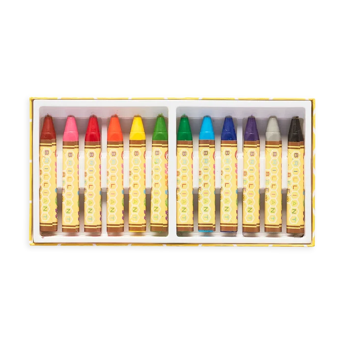 CRAYONS BRILLIANT BEESWAX 12PK