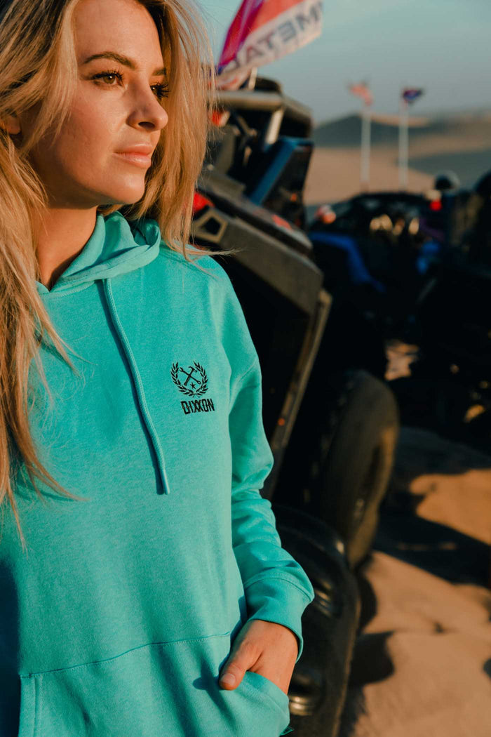 Crest Lightweight Womens Pullover - Black / Tiffany