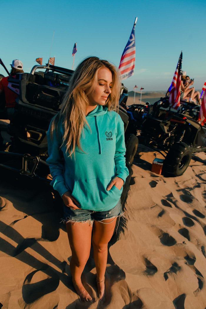 Crest Lightweight Womens Pullover - Black / Tiffany