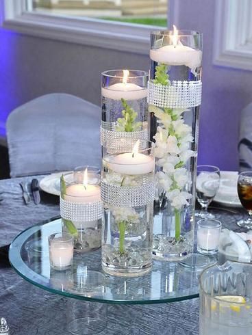 Crystal Cylinder Vase 4" x 16"