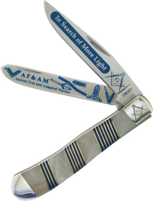 D8044 Frost Cutlery® "In Search of More Light" Limited Edition Masonic Trapper AF & AM