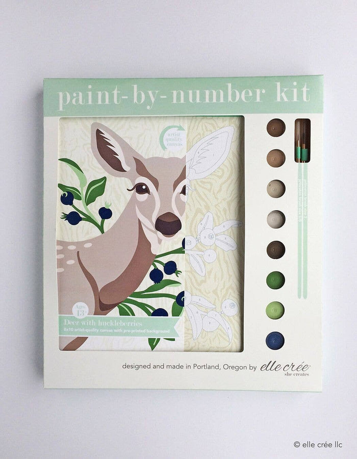 Deer with Huckleberries Paint-by-Number Kit