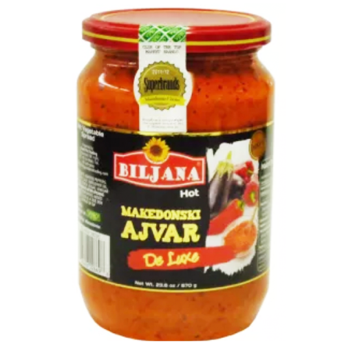 Deluxe Ajvar Hot 670g (Biljana) - MezeHub