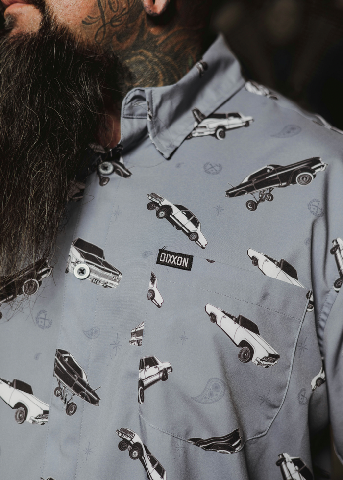 Dippin' Grey Short Sleeve Party Shirt