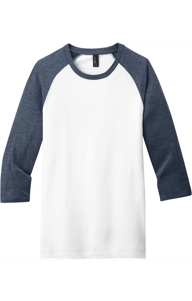 DISTRICT-3/4 SLEEVE - HEATHER NAVY/WHITE