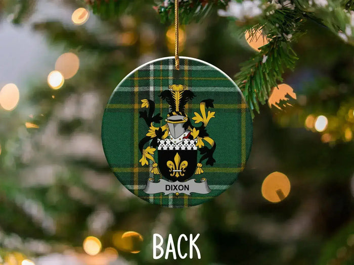 Dixon Family Crest Christmas Tree Ornament