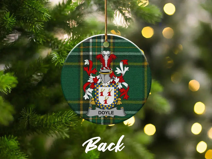 Doyle Family Crest Christmas Tree Ornament