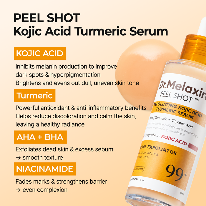 Dr.Melaxin Peel Shot Kojic Acid Turmeric Peeling Ampoule 80ml / 2.7 fl. oz.