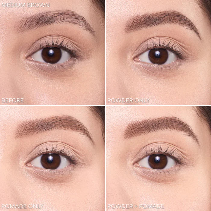 DUET BROW POWDER + POMADE MEDIUM BROWN