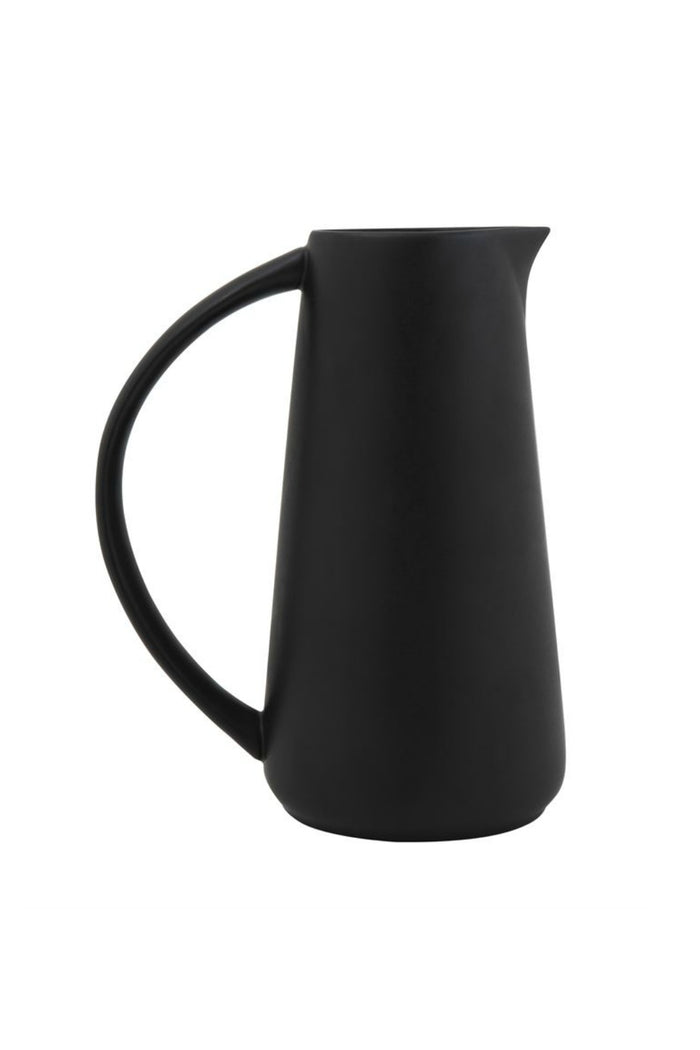 Bloomingville-Matte-Black-Ceramic-Pitcher