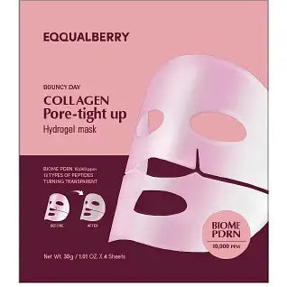 EqqualBerry Bouncy Day Collagen Pore-Tight up Hydrogel Mask 4pk