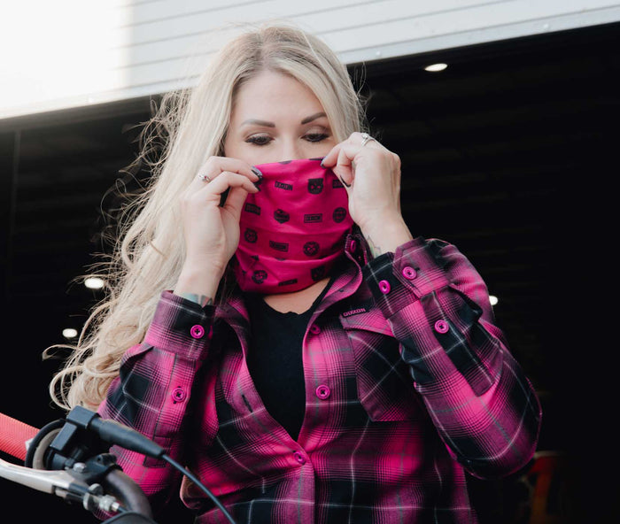 Executive Neck Gaiter - Pink / Black