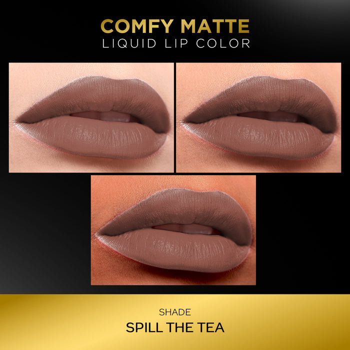 FACES CANADA Comfy Matte Liquid Lipstick - Spill The Tea 29, 3.8 ml | Comfortable 10HR Longstay | Intense Matte Color | Almond Oil & Vitamin E Infused | Super Smooth | No Dryness | No Alcohol