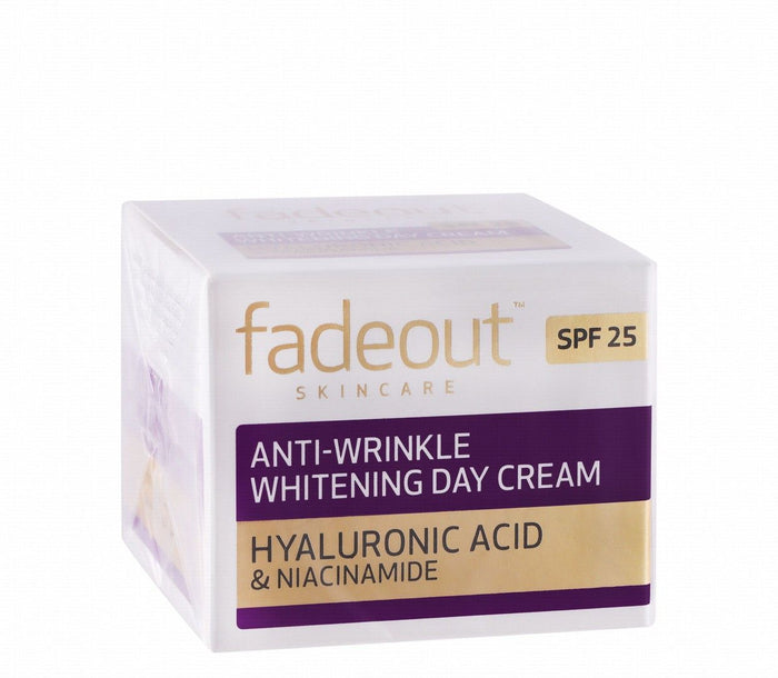 Fade Out Skincare Anti-Wrinkle & Whitening Facial Day Cream with Hyaluronic Acid & Niacinamide SPF25, 50ml - Makkah Pharmacy