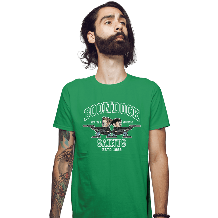 Shirts Fitted Shirts, Mens / Small / Irish Green Fighting Saints