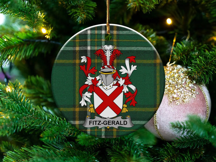 Fitz-Gerald Family Crest Christmas Ornament
