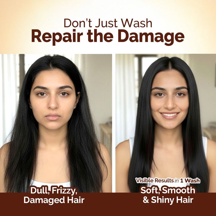 Flaxseed Damage Repair Hair Mask with 5% Flaxseed, 1% Hyaluronic Acid, Ceramides for Softness & Shine - 300 ml