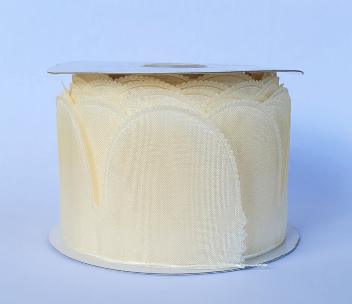 Flower Petal Almond Holder Ribbon (10 Yards) ivory
