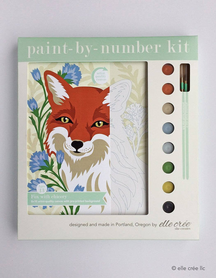 Fox with Chicory Paint-by-Number Kit