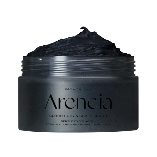 Arencia Fresh Cloud Body & Scalp Scrub BLACK TEA YUZU Nudie Glow Australia