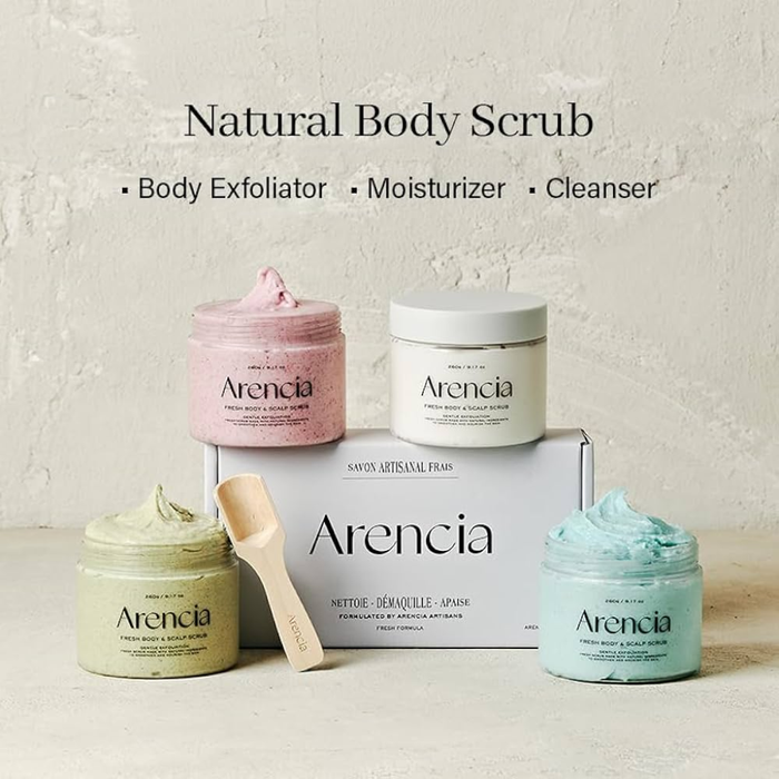 Arencia Fresh Cloud Body & Scalp Scrub Nudie Glow Australia
